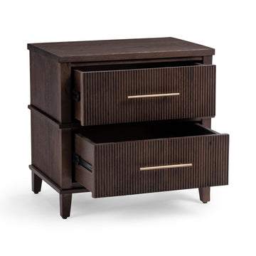 Westlake Auburn Walnut 2 Drawer Nightstand - Ornate Home