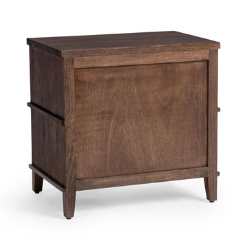 Westlake Auburn Walnut 2 Drawer Nightstand - Ornate Home