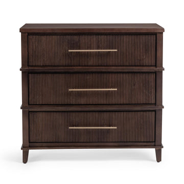 Westlake Auburn Walnut 3 Drawer Chest - Ornate Home