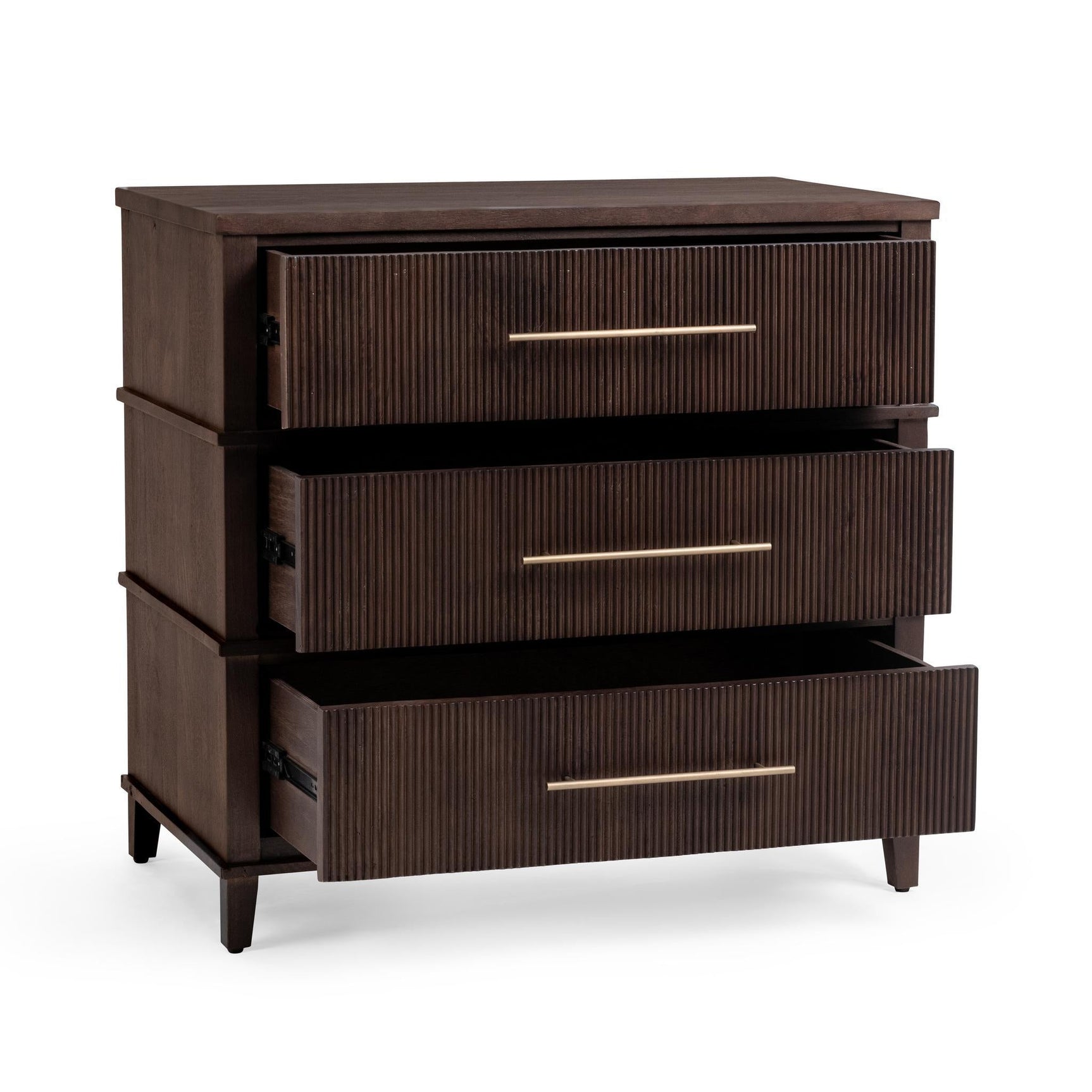 Westlake Auburn Walnut 3 Drawer Chest - Ornate Home