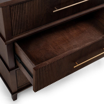 Westlake Auburn Walnut 3 Drawer Chest - Ornate Home