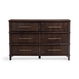 Westlake Auburn Walnut 6 Drawer Dresser - Ornate Home