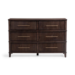 Westlake Auburn Walnut 6 Drawer Dresser - Ornate Home