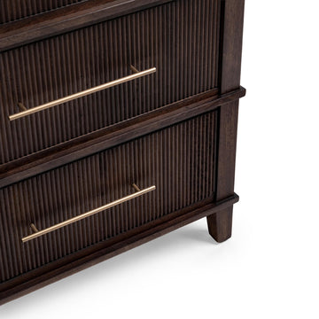 Westlake Auburn Walnut 6 Drawer Dresser - Ornate Home