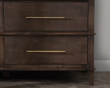 Westlake Auburn Walnut 6 Drawer Dresser - Ornate Home