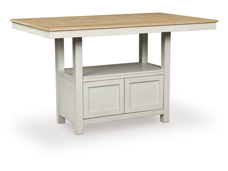 Westlinport Antique White/Natural Counter Height Dining Table - Ornate Home