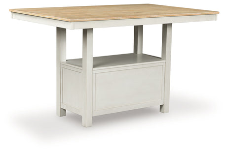 Westlinport Antique White/Natural Counter Height Dining Table - Ornate Home