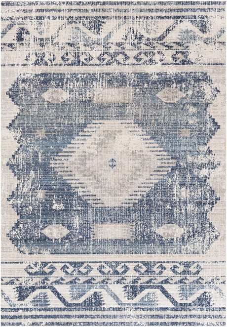 Westmount Denim Aztec Area Rug - Ornate Home
