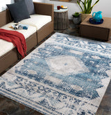 Westmount Denim Aztec Outdoor Area Rug - Ornate Home