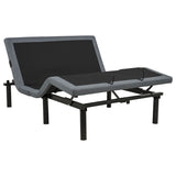 Weston Black And Grey Full Dual-motor Massage Adjustable Bed Base In - Ornate Home