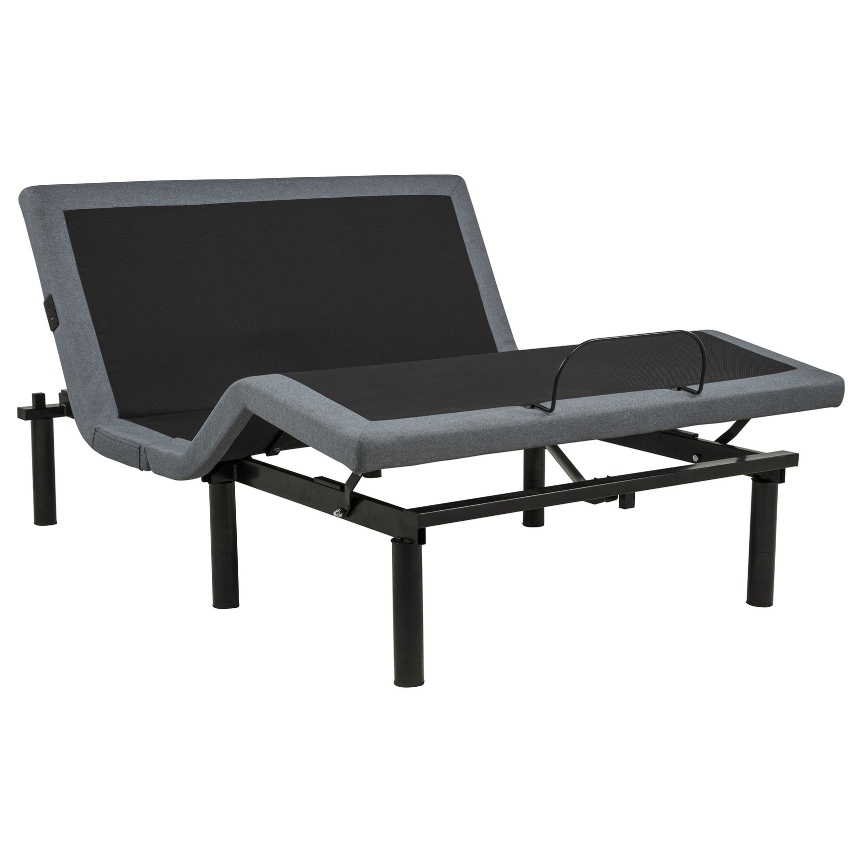 Weston Black And Grey Full Dual-motor Massage Adjustable Bed Base In - Ornate Home