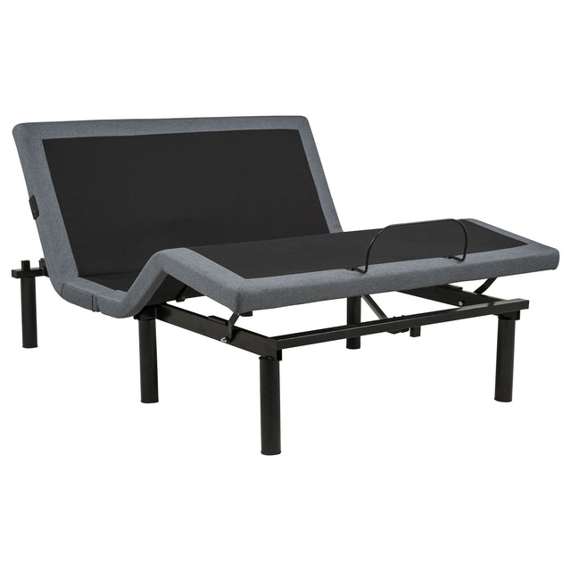 Weston Black And Grey Full Dual-motor Massage Adjustable Bed Base In - Ornate Home