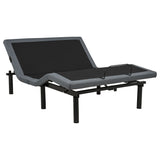 Weston Black And Grey Full Dual-motor Massage Adjustable Bed Base In - Ornate Home