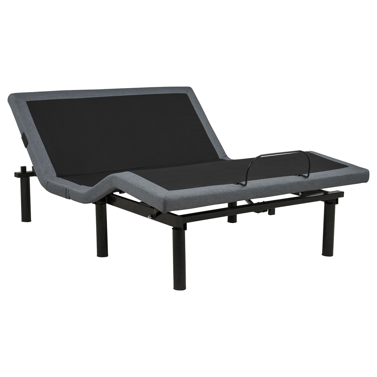 Weston Black And Grey Full Dual-motor Massage Adjustable Bed Base In - Ornate Home