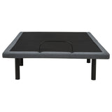 Weston Black And Grey Full Dual-motor Massage Adjustable Bed Base In - Ornate Home