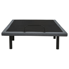Weston Black And Grey Full Dual-motor Massage Adjustable Bed Base In - Ornate Home