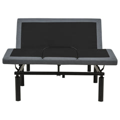 Weston Black And Grey Full Dual-motor Massage Adjustable Bed Base In - Ornate Home