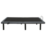 Weston Black And Grey Full Dual-motor Massage Adjustable Bed Base In - Ornate Home