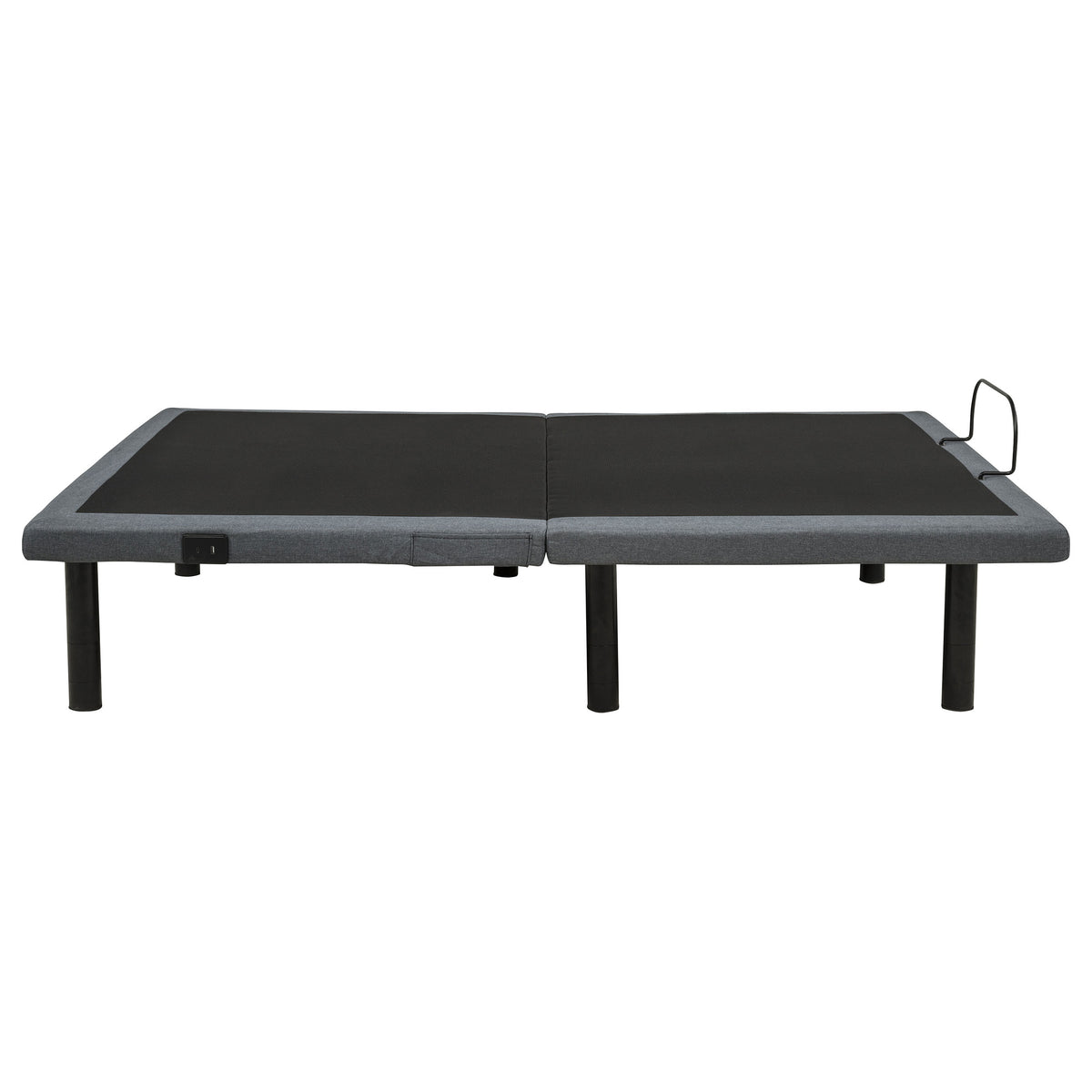 Weston Black And Grey Full Dual-motor Massage Adjustable Bed Base In - Ornate Home