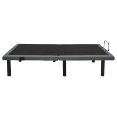 Weston Black And Grey Full Dual-motor Massage Adjustable Bed Base In - Ornate Home