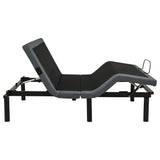 Weston Black And Grey Full Dual-motor Massage Adjustable Bed Base In - Ornate Home