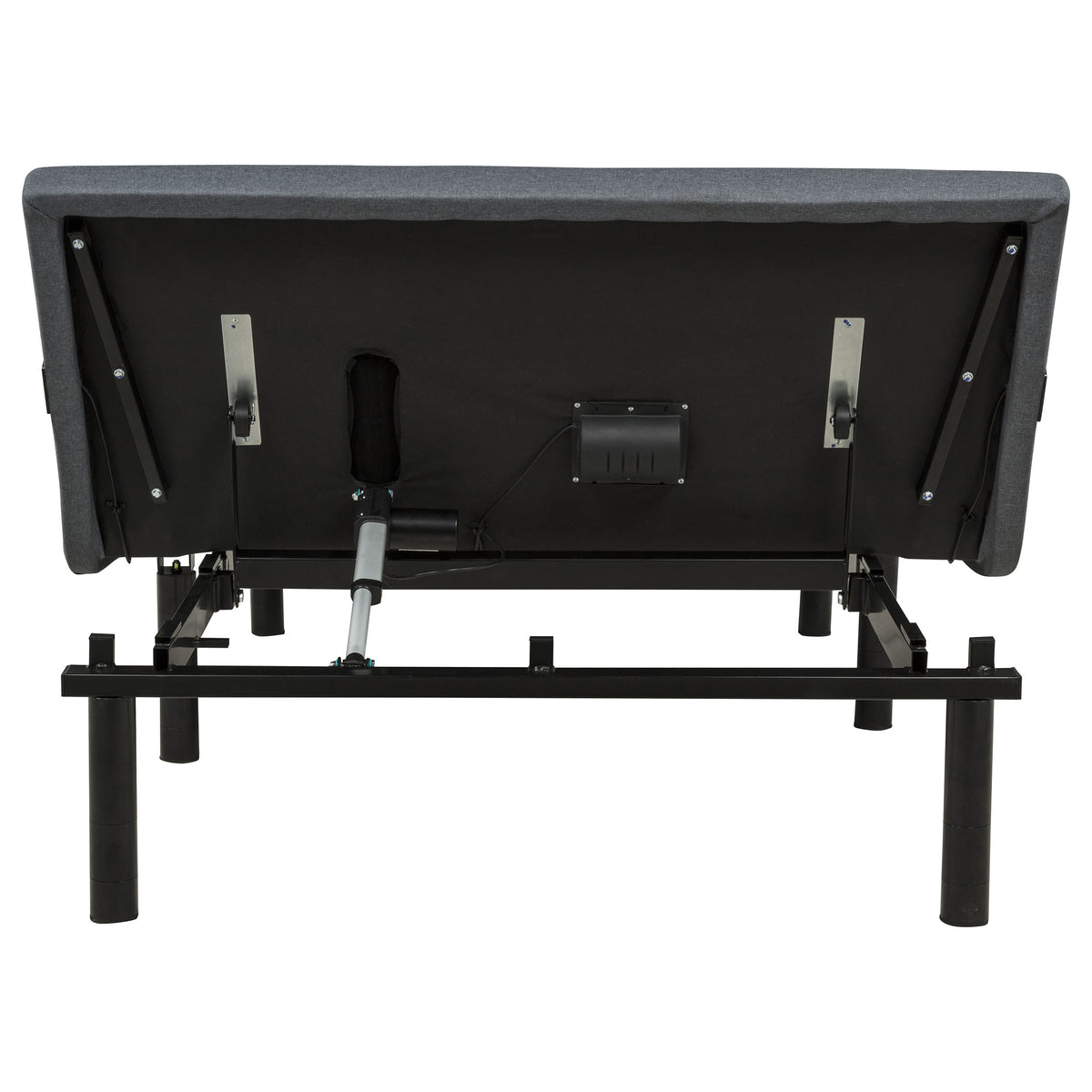Weston Black And Grey Full Dual-motor Massage Adjustable Bed Base In - Ornate Home