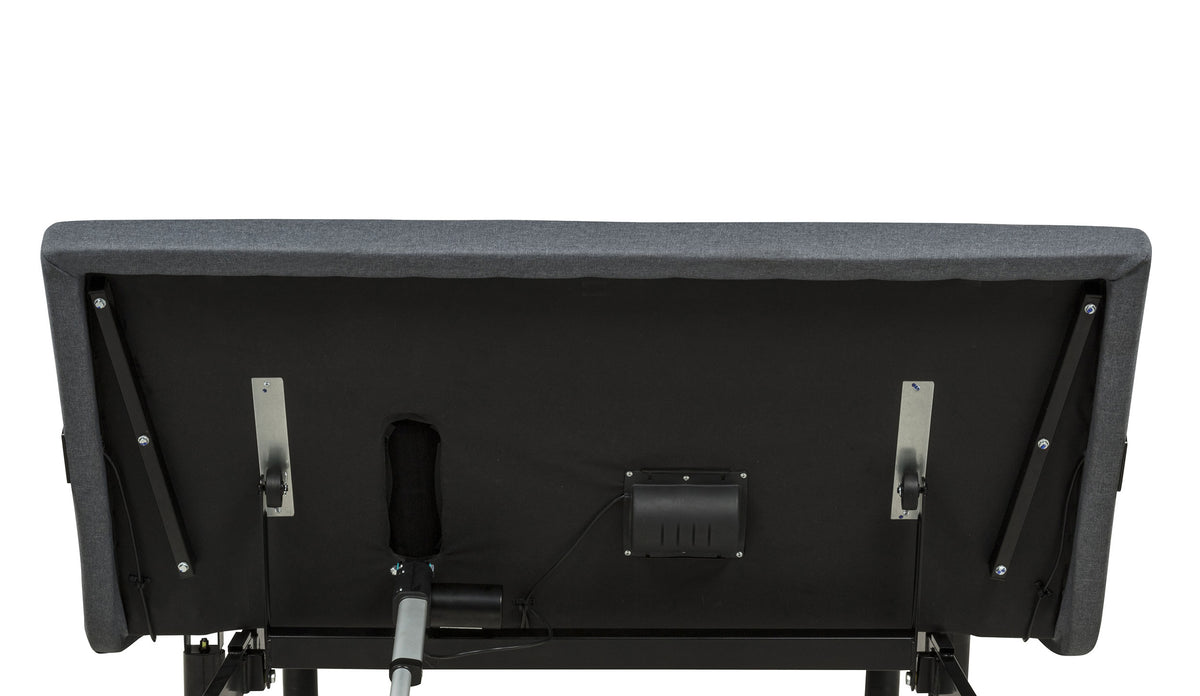 Weston Black And Grey Full Dual-motor Massage Adjustable Bed Base In - Ornate Home