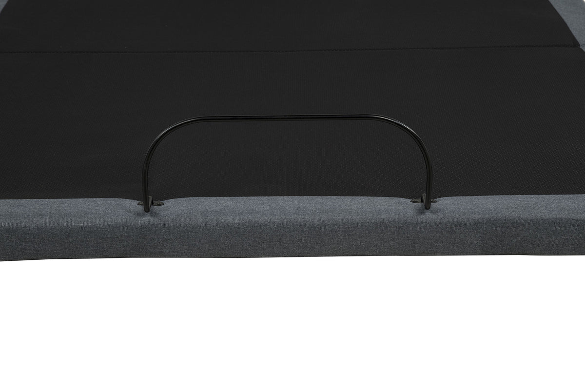 Weston Black And Grey Full Dual-motor Massage Adjustable Bed Base In - Ornate Home