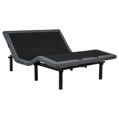Weston Black And Grey Queen Dual-motor Massage Adjustable Bed Base In - Ornate Home