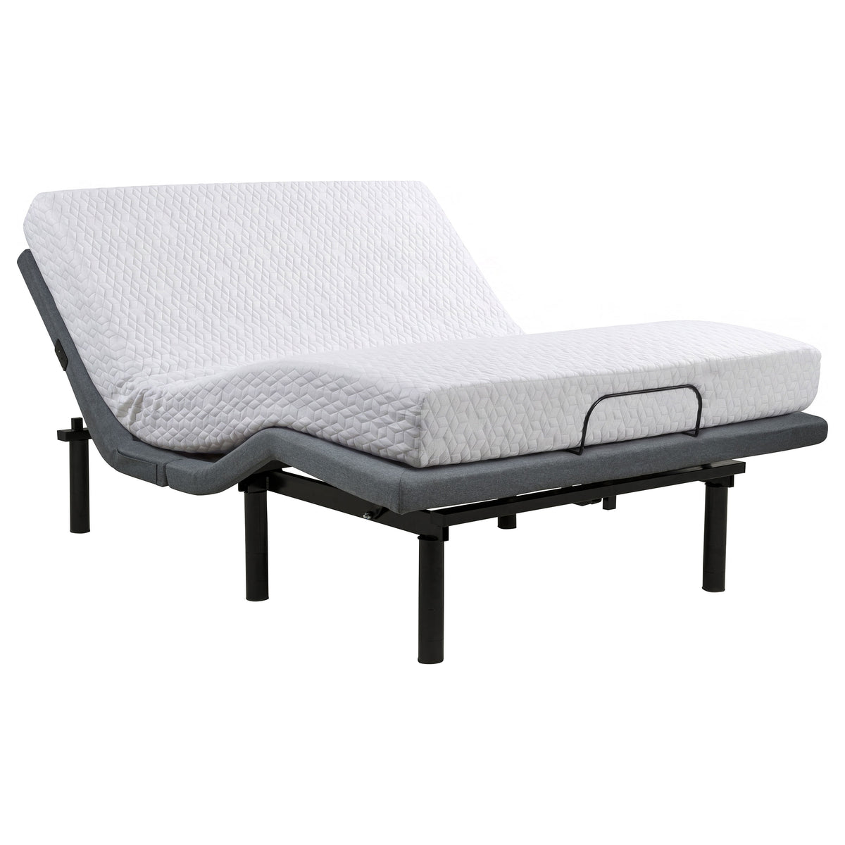 Weston Black And Grey Queen Dual-motor Massage Adjustable Bed Base - Ornate Home