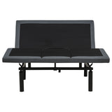 Weston Black And Grey Queen Dual-motor Massage Adjustable Bed Base - Ornate Home