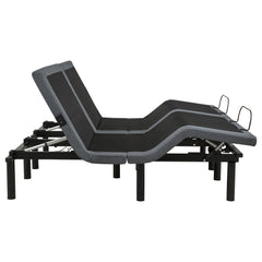 Weston Black And Grey Split Eastern King Massage Adjustable Bed Base In - Ornate Home