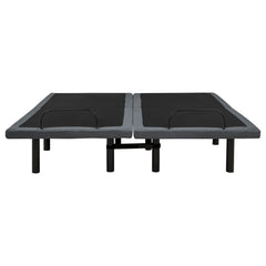 Weston Black And Grey Split Eastern King Massage Adjustable Bed Base In - Ornate Home