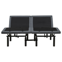 Weston Black And Grey Split Eastern King Massage Adjustable Bed Base In - Ornate Home
