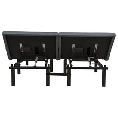 Weston Black And Grey Split Eastern King Massage Adjustable Bed Base In - Ornate Home