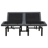 Weston Black And Grey Split Eastern King Massage Adjustable Bed Base - Ornate Home