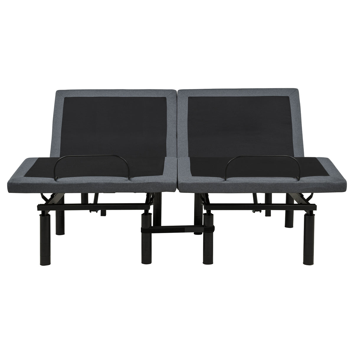 Weston Black And Grey Split Eastern King Massage Adjustable Bed Base - Ornate Home