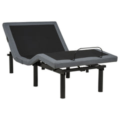 Weston Black And Grey Twin Dual-motor Massage Adjustable Bed Base In - Ornate Home