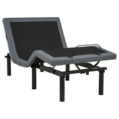 Weston Black And Grey Twin Dual-motor Massage Adjustable Bed Base In - Ornate Home