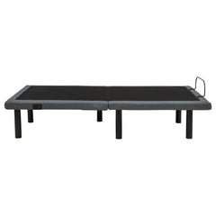 Weston Black And Grey Twin Dual-motor Massage Adjustable Bed Base In - Ornate Home