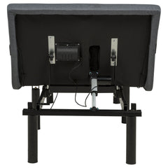 Weston Black And Grey Twin Dual-motor Massage Adjustable Bed Base In - Ornate Home