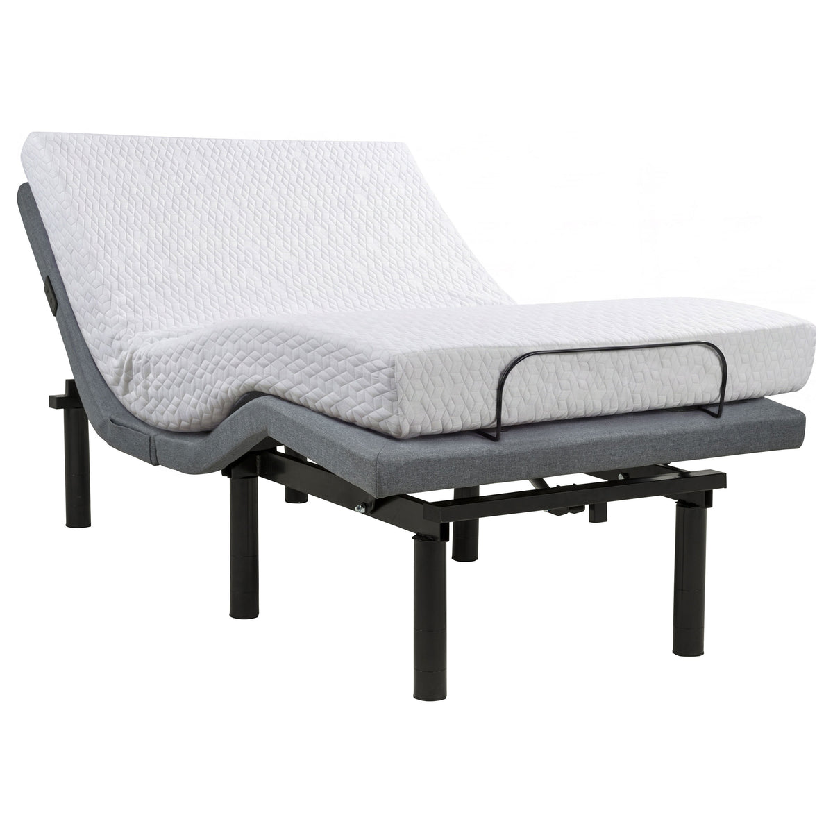 Weston Black And Grey Twin Dual-motor Massage Adjustable Bed Base - Ornate Home