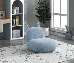 Weston Blue 21.5"W Chenille Deer-Shaped Kids Chair - Ornate Home