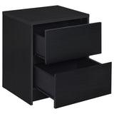 Westpark Black 2-drawer Nightstand LED Lights and USB - Ornate Home
