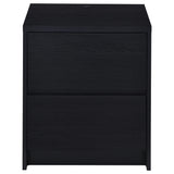 Westpark Black 2-drawer Nightstand LED Lights and USB - Ornate Home