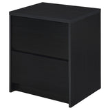 Westpark Black 2-drawer Nightstand LED Lights and USB - Ornate Home