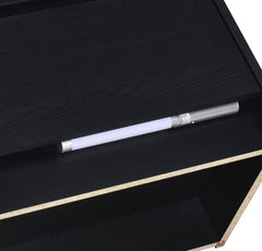 Westpark Black 2-drawer Nightstand LED Lights and USB - Ornate Home