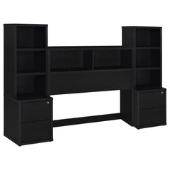 Westpark Black 3-piece Full Bedroom Set Bookcase Headboard - Ornate Home
