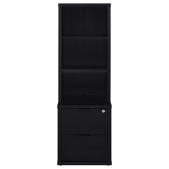 Westpark Black 3-piece Full Bedroom Set Bookcase Headboard - Ornate Home