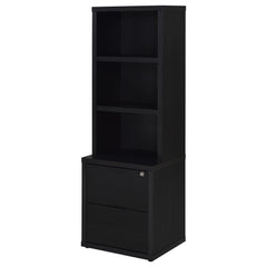 Westpark Black 3-piece Full Bedroom Set Bookcase Headboard - Ornate Home